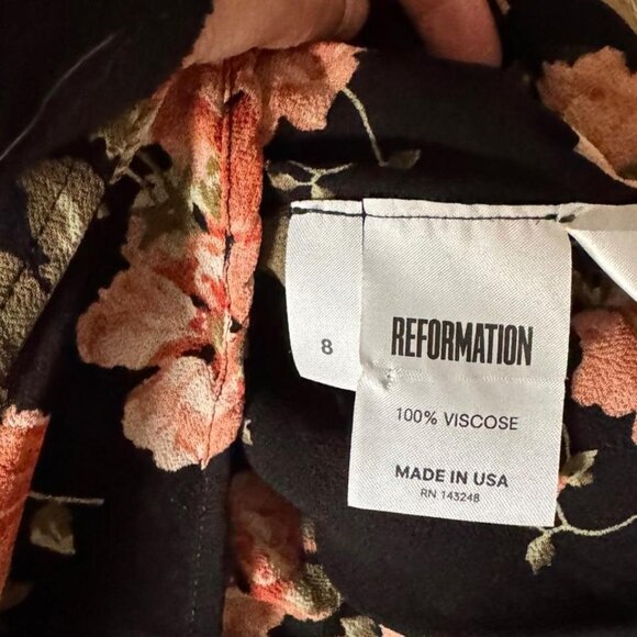 Reformation Elodie Floral Wrap Dress Size 8 - Picture 6 of 6